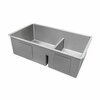 Ruvati 30 in. Low-Divide Undermount Rounded Corners 60/40 Double Bowl 16 Gauge SS Kitchen Sink RVH7357